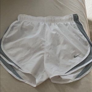 white nike shorts